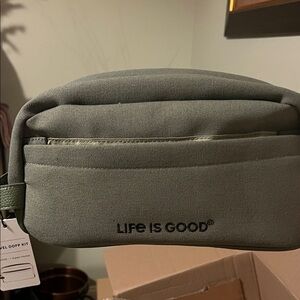 Life Is Good Olive Men's Toiletry Bag, NWT